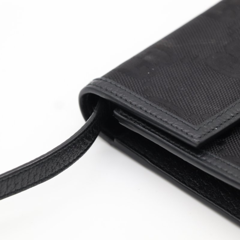 Gucci 古馳 Off The Grid 黑色 再生尼龍 皮革 迷你肩背包 斜背包 手機包-5