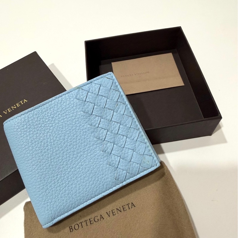 Bottega Veneta BV 水藍  卡包 卡夾 信用卡卡夾 短夾 皮包 皮夾 錢包 手拿包-2