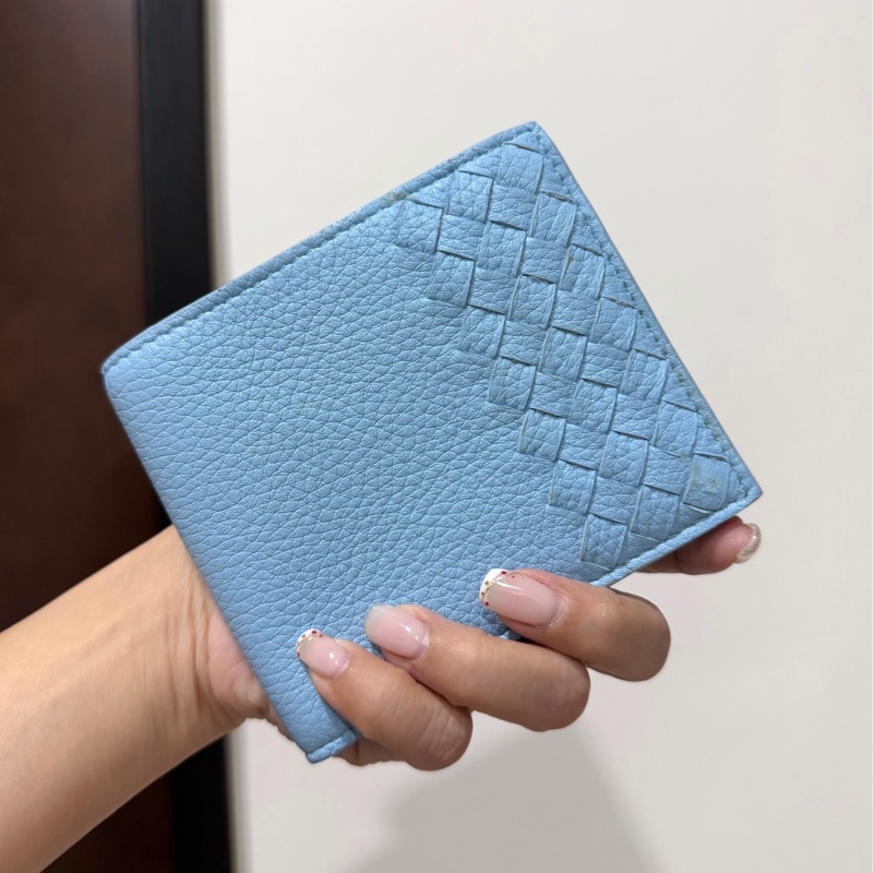 Bottega Veneta BV 水藍  卡包 卡夾 信用卡卡夾 短夾 皮包 皮夾 錢包 手拿包-3