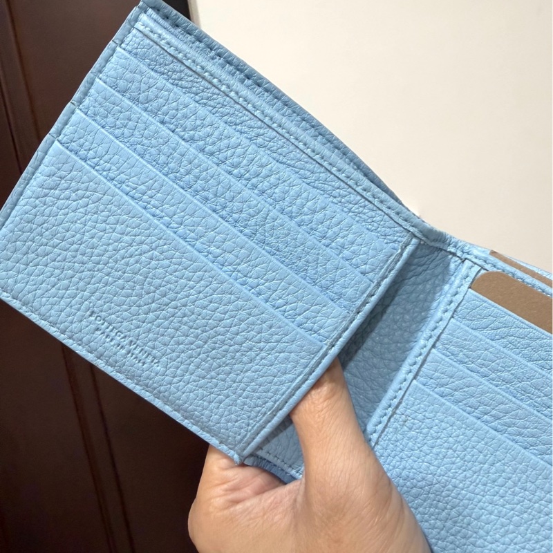 Bottega Veneta BV 水藍  卡包 卡夾 信用卡卡夾 短夾 皮包 皮夾 錢包 手拿包-5