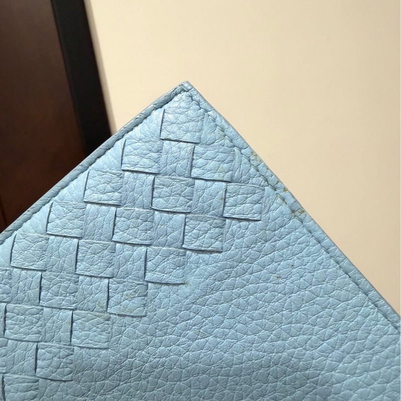 Bottega Veneta BV 水藍  卡包 卡夾 信用卡卡夾 短夾 皮包 皮夾 錢包 手拿包-11