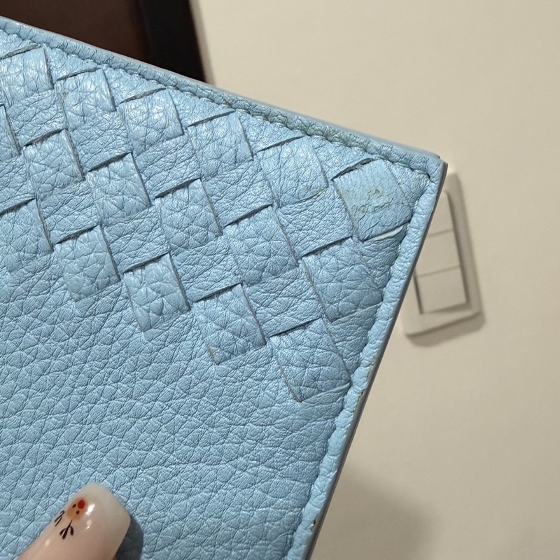 Bottega Veneta BV 水藍  卡包 卡夾 信用卡卡夾 短夾 皮包 皮夾 錢包 手拿包-13