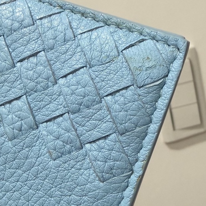 Bottega Veneta BV 水藍  卡包 卡夾 信用卡卡夾 短夾 皮包 皮夾 錢包 手拿包-16