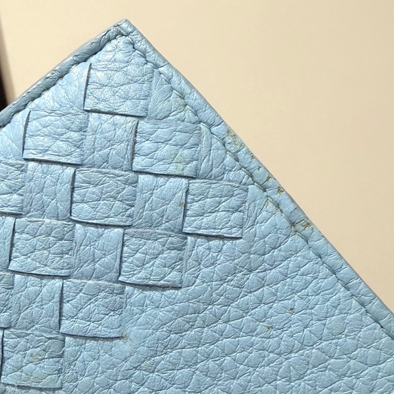 Bottega Veneta BV 水藍  卡包 卡夾 信用卡卡夾 短夾 皮包 皮夾 錢包 手拿包-17