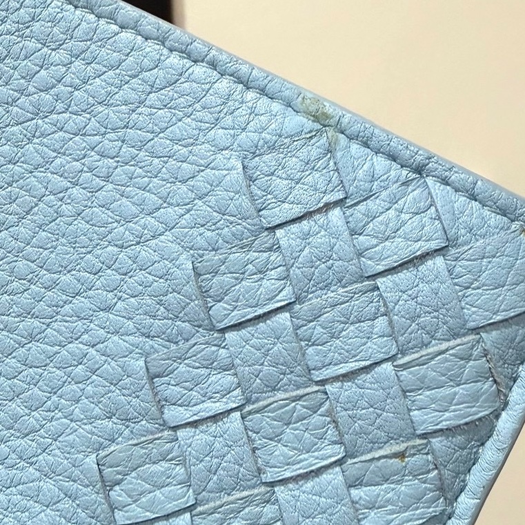 Bottega Veneta BV 水藍  卡包 卡夾 信用卡卡夾 短夾 皮包 皮夾 錢包 手拿包-19