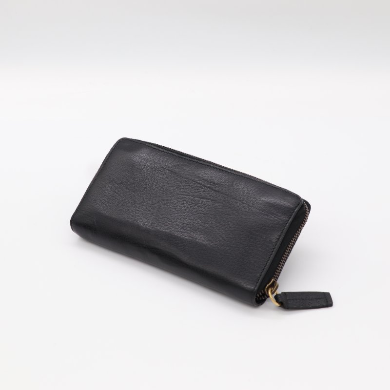 Gucci 古馳 Animalier 蜜蜂 黑色 皮革 拉鍊長夾-2