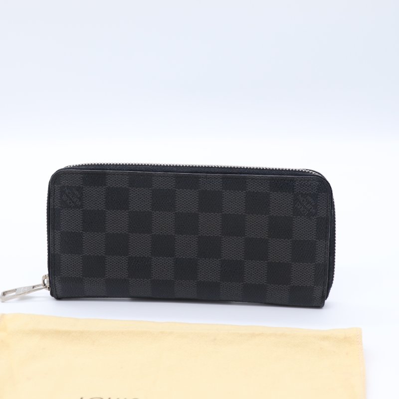 Louis Vuitton 路易威登 Damier Graphite 黑色 帆布 長夾 錢包-0