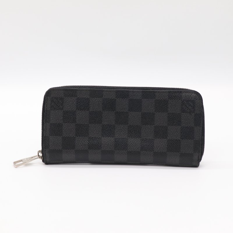 Louis Vuitton 路易威登 Damier Graphite 黑色 帆布 長夾 錢包-1