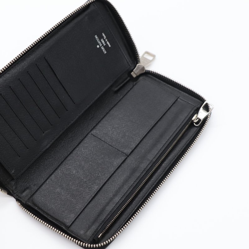 Louis Vuitton 路易威登 Damier Graphite 黑色 帆布 長夾 錢包-4