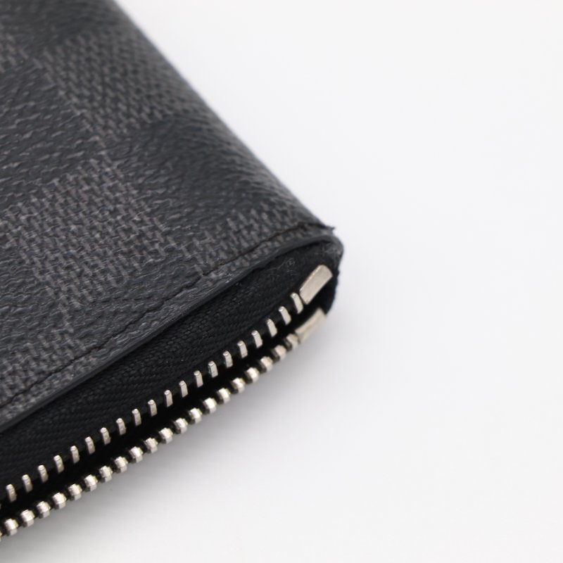 Louis Vuitton 路易威登 Damier Graphite 黑色 帆布 長夾 錢包-5