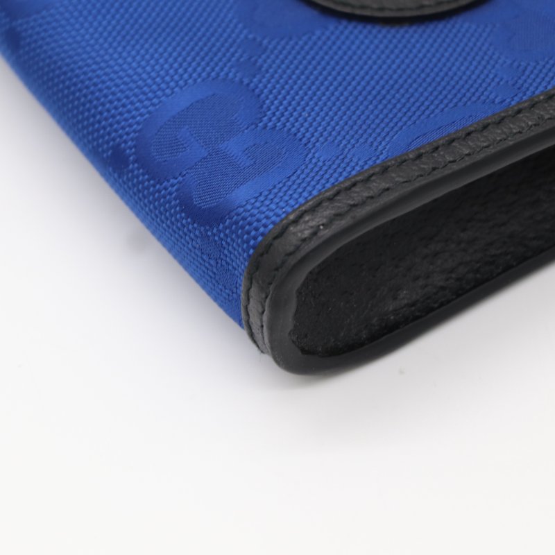 Gucci 古馳 Off The Grid 超美藍 大老花 再生尼龍 皮革手機包 肩背 斜背包-4