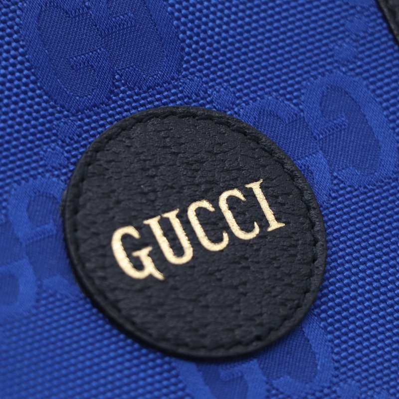 Gucci 古馳 Off The Grid 超美藍 大老花 再生尼龍 皮革手機包 肩背 斜背包-6
