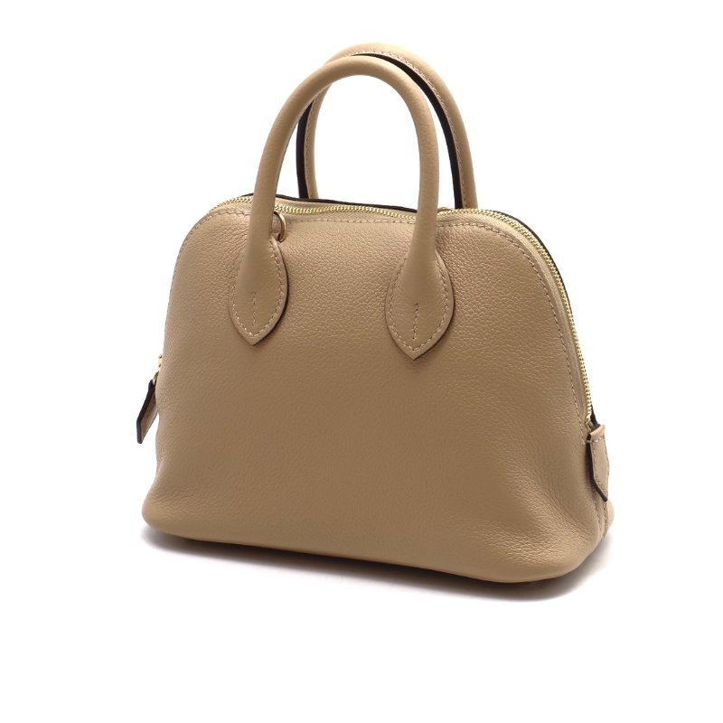 HERMES Mini bolide - 風衣灰香檳金-5