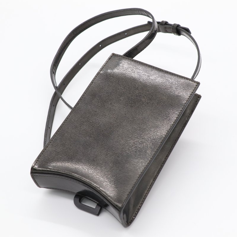 Balenciaga 巴黎世家 Hourglass 黑色 金屬色 牛皮 直立 手提包-1