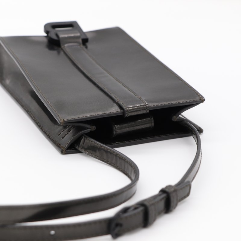 Balenciaga 巴黎世家 Hourglass 黑色 金屬色 牛皮 直立 手提包-3