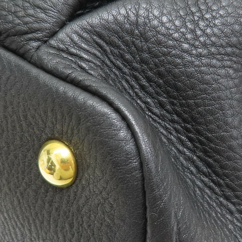 黑色 荔枝紋牛皮 手提包 RR1495【MIU MIU 繆繆】 RR1495-11