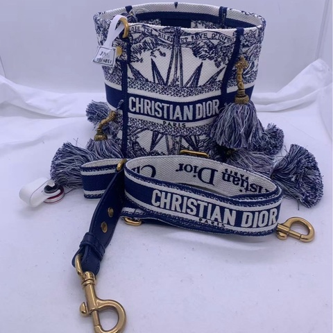 Dior 迪奧 Bubble 聖誕限定的八芒星流蘇刺繡小水桶，15✖️18