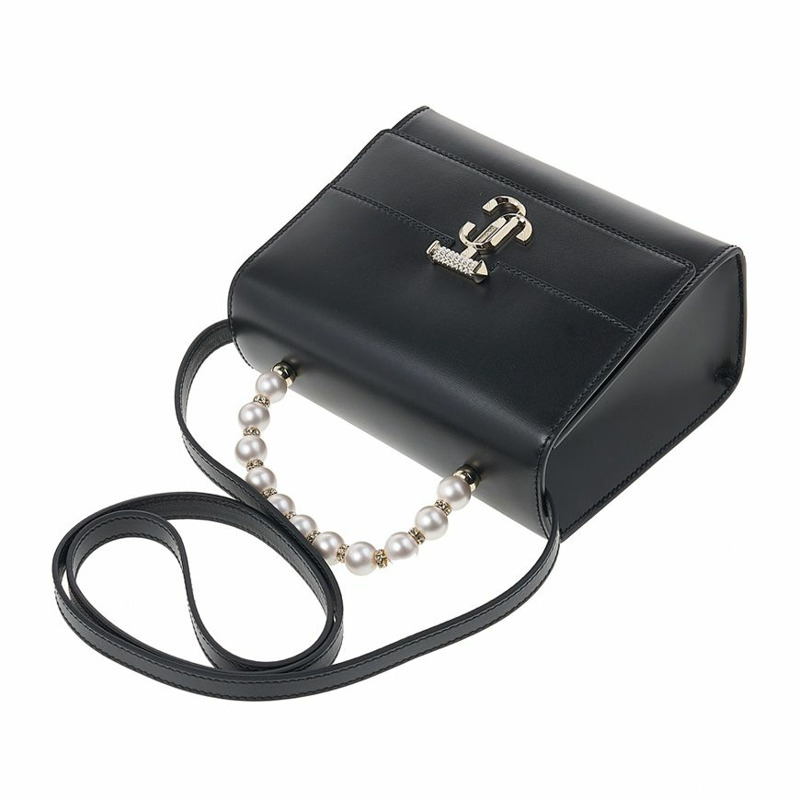 JIMMY CHOO AVENUE 頂把手 S RMA 黑色淺金色 SS25-3