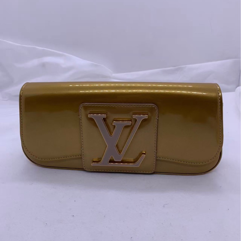 二手Lv金色漆皮手包，不規則染色#路易威登-1