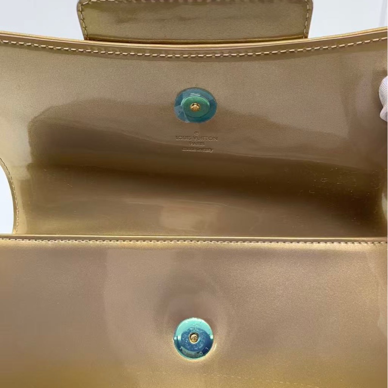 二手Lv金色漆皮手包，不規則染色#路易威登-6