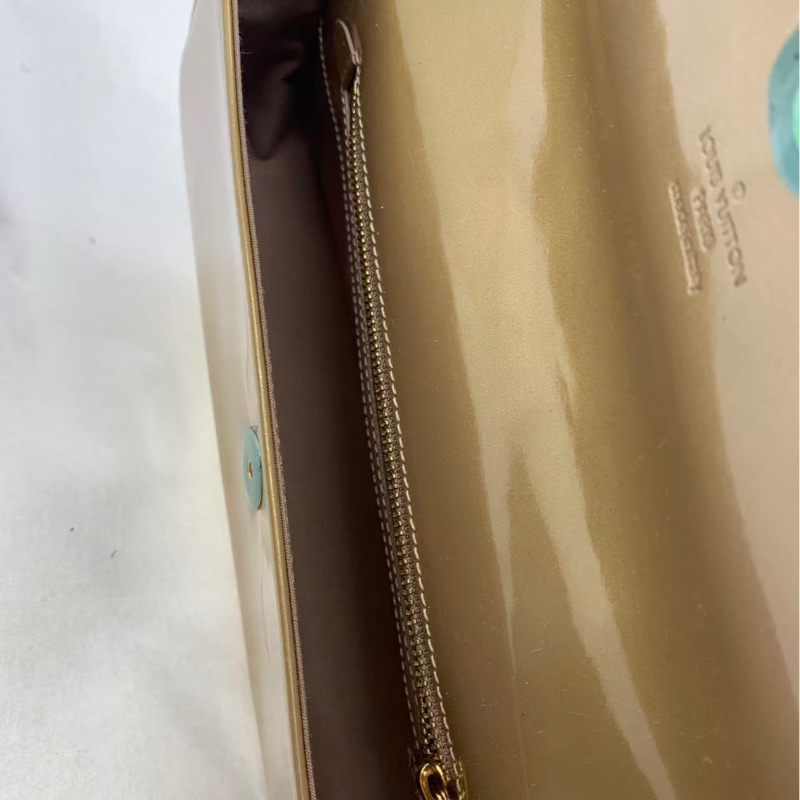 二手Lv金色漆皮手包，不規則染色#路易威登-7