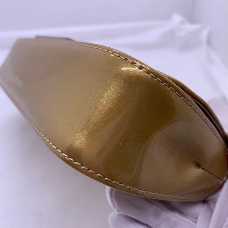 二手Lv金色漆皮手包，不規則染色#路易威登-8