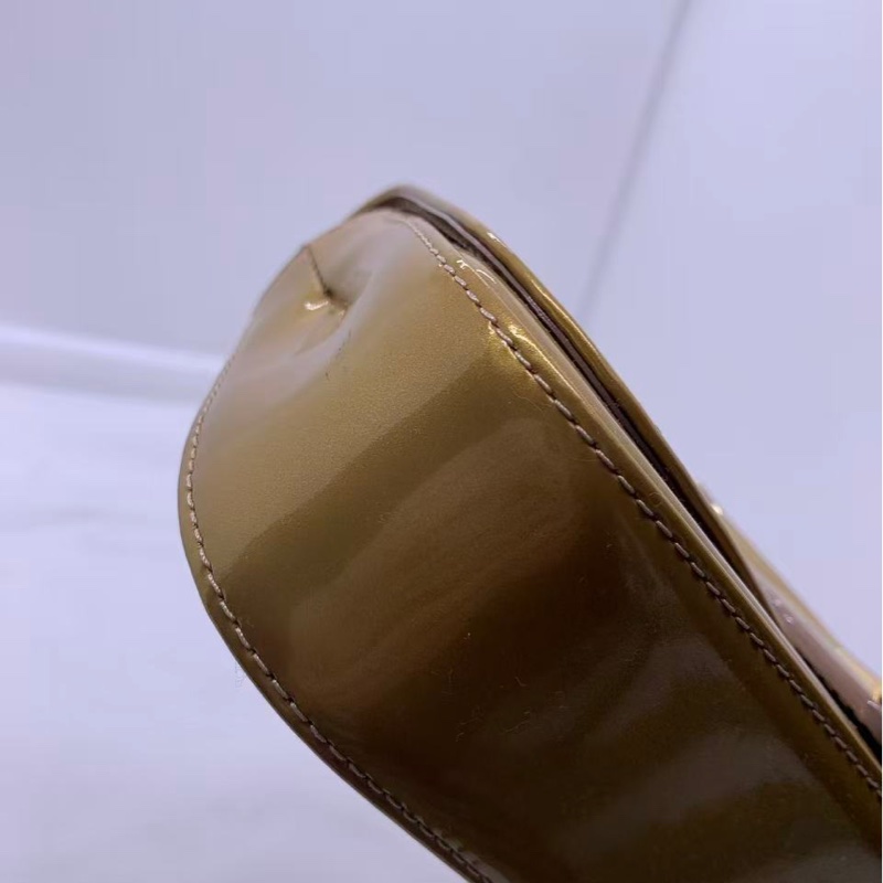 二手Lv金色漆皮手包，不規則染色#路易威登-9