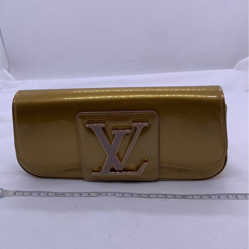 二手Lv金色漆皮手包，不規則染色#路易威登-10