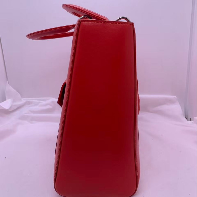 Dior迪奧雙面信封公文包紅，配件塵袋肩帶鎖鑰匙-2