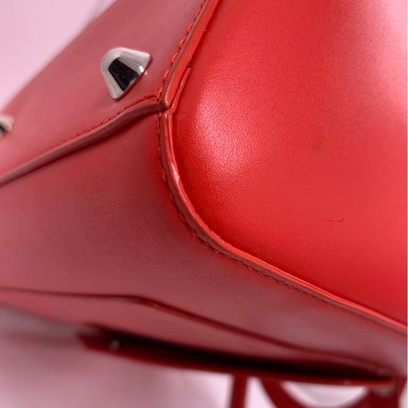 Dior迪奧雙面信封公文包紅，配件塵袋肩帶鎖鑰匙-11