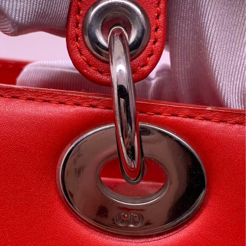 Dior迪奧雙面信封公文包紅，配件塵袋肩帶鎖鑰匙-14