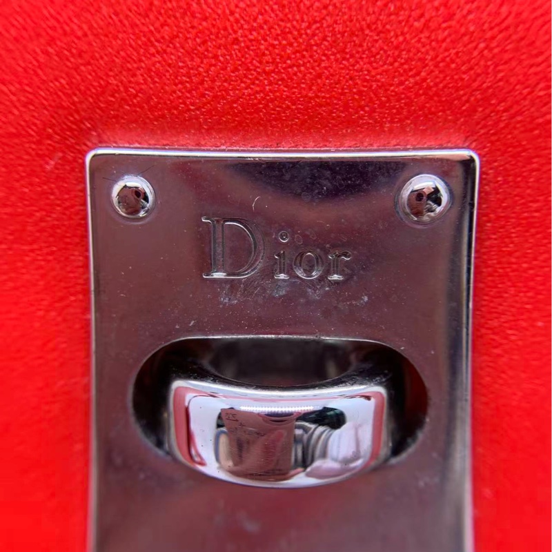 Dior迪奧雙面信封公文包紅，配件塵袋肩帶鎖鑰匙-16