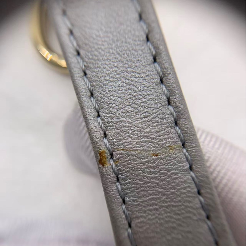 Dior迪奧戴妃包五格珠光灰色小羊皮 手提單肩包-19