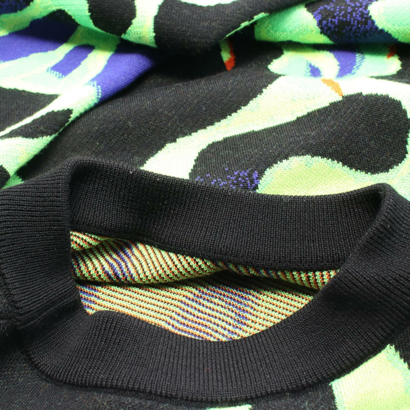 路易威登 (LOUIS VUITTON) 針織羊毛衫，綠色/黑色，二手，男士S碼-6