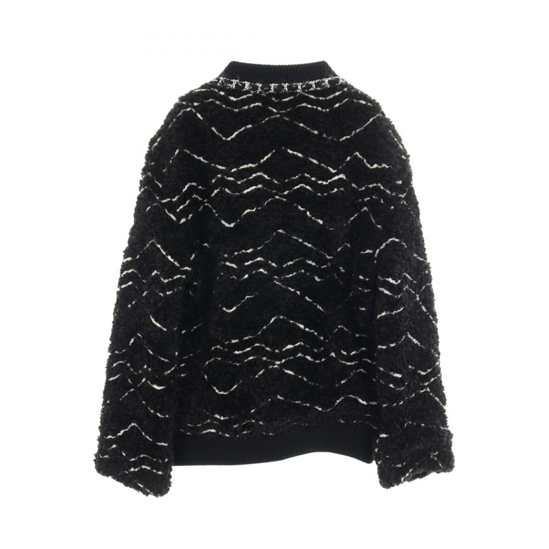 香奈兒 COCO Mark 夾克，腈綸羊駝毛混紡，黑白配色，二手女款，36碼-1