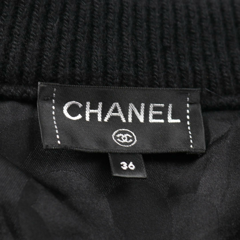 香奈兒 COCO Mark 夾克，腈綸羊駝毛混紡，黑白配色，二手女款，36碼-2