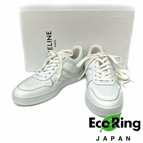 ☆ Celine 思琳 White Calfskin Sneaker 37 白色小牛皮運動鞋 37碼 - 257017235