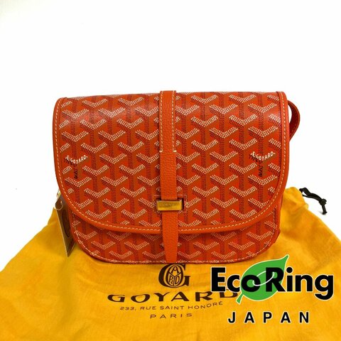 △ Goyard 高雅德 Orange Coated Canvas Belvédère MM Shoulder Bag 橙色塗層帆布肩背袋 - 257023086