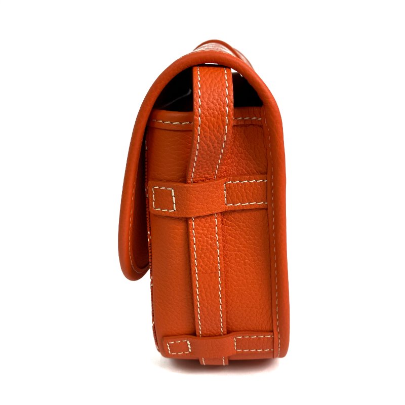 △ Goyard 高雅德 Orange Coated Canvas Belvédère MM Shoulder Bag 橙色塗層帆布肩背袋 - 257023086-3