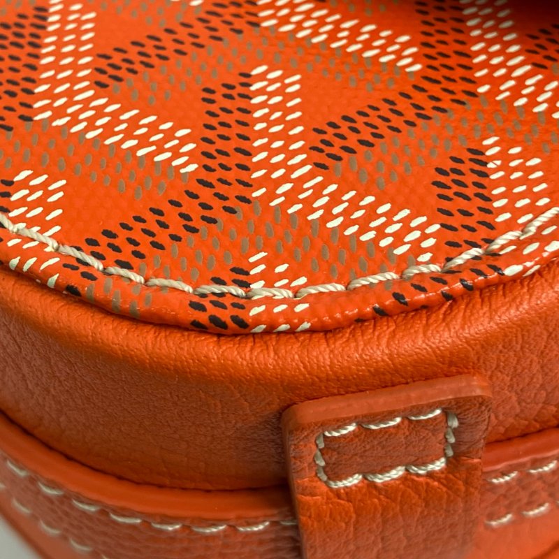 △ Goyard 高雅德 Orange Coated Canvas Belvédère MM Shoulder Bag 橙色塗層帆布肩背袋 - 257023086-7
