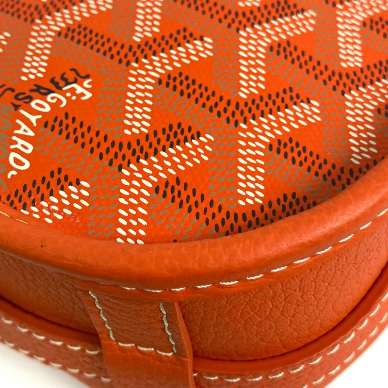 △ Goyard 高雅德 Orange Coated Canvas Belvédère MM Shoulder Bag 橙色塗層帆布肩背袋 - 257023086-8