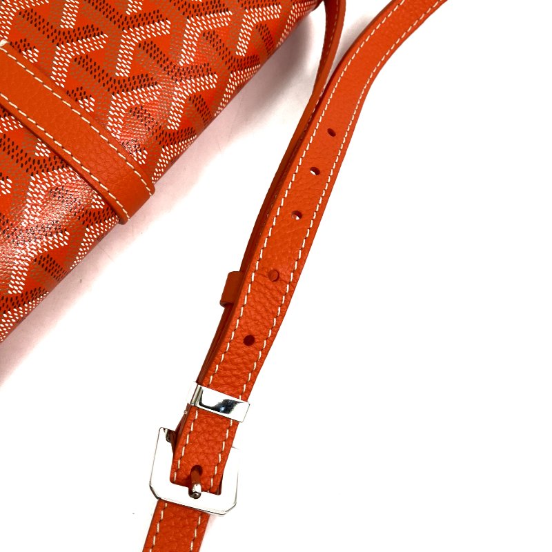 △ Goyard 高雅德 Orange Coated Canvas Belvédère MM Shoulder Bag 橙色塗層帆布肩背袋 - 257023086-12