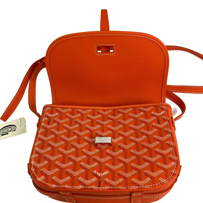 △ Goyard 高雅德 Orange Coated Canvas Belvédère MM Shoulder Bag 橙色塗層帆布肩背袋 - 257023086-14