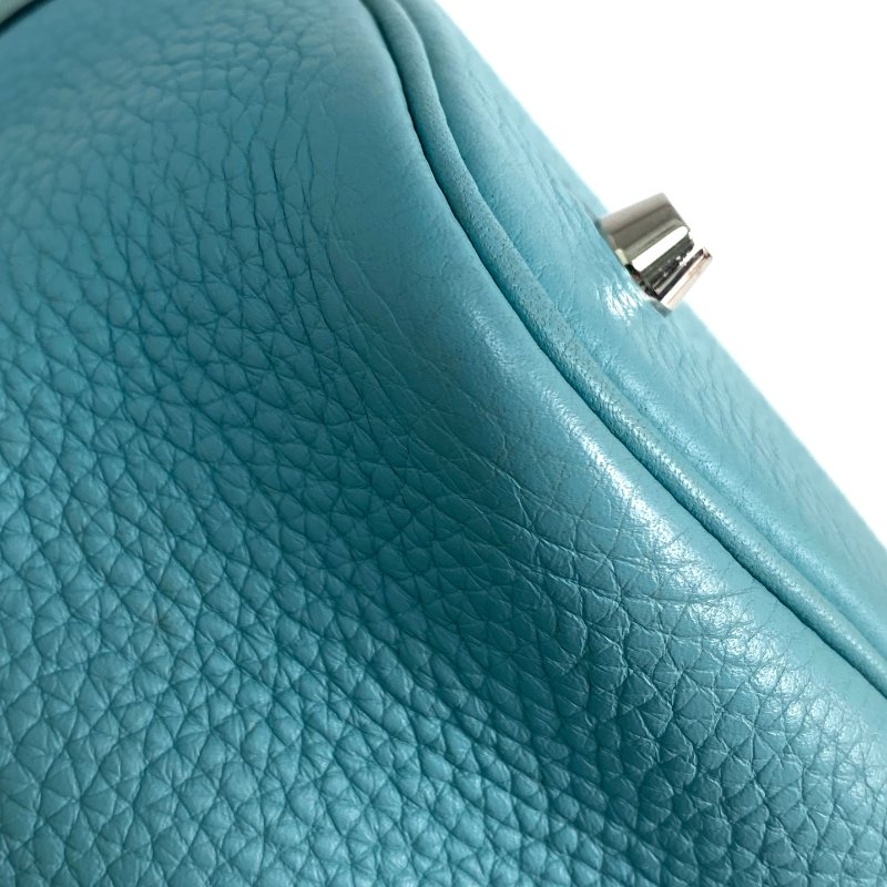 △ Hermes 愛馬仕 3P Blue Atoll Clemence Calfskin Palladium Plated Metal Picotin 22 Hand Bag Stamp T 環礁藍色粒紋小牛皮鍍鈀金屬手袋T刻 - 257023680-6