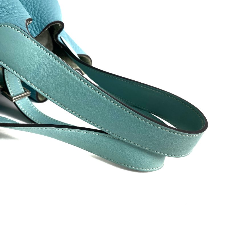 △ Hermes 愛馬仕 3P Blue Atoll Clemence Calfskin Palladium Plated Metal Picotin 22 Hand Bag Stamp T 環礁藍色粒紋小牛皮鍍鈀金屬手袋T刻 - 257023680-10