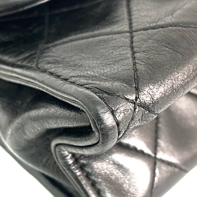 △ Chanel 香奈兒 Black Lambskin Gold Tone Metal Vintage Fringe Chain Shoulder Bag No.0 黑色小羊皮金色金屬鎖鏈肩背袋No.0 - 257023821-5