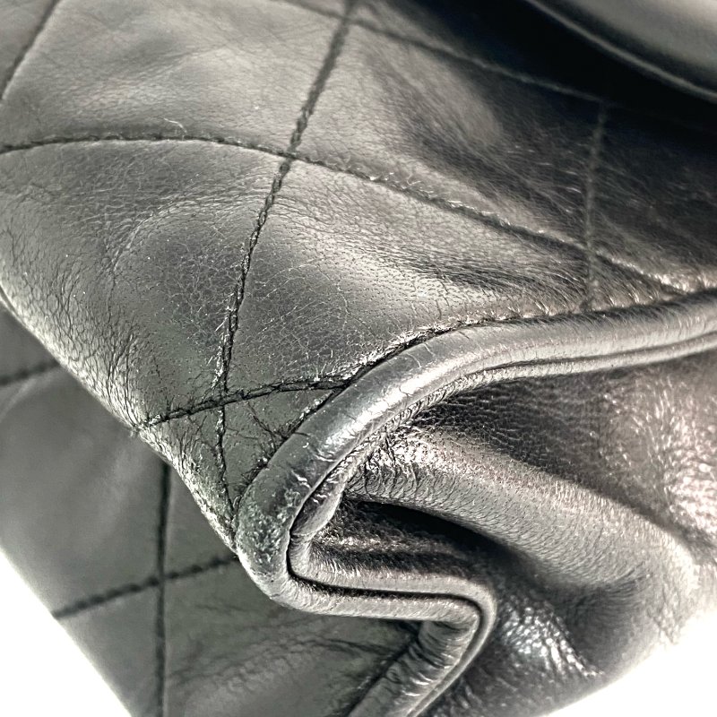 △ Chanel 香奈兒 Black Lambskin Gold Tone Metal Vintage Fringe Chain Shoulder Bag No.0 黑色小羊皮金色金屬鎖鏈肩背袋No.0 - 257023821-6