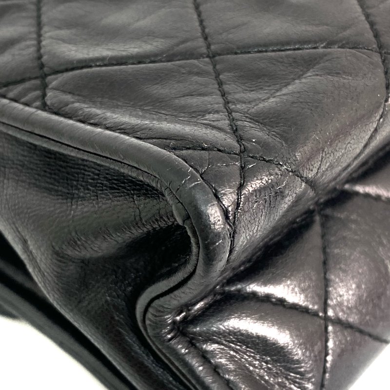 △ Chanel 香奈兒 Black Lambskin Gold Tone Metal Vintage Fringe Chain Shoulder Bag No.0 黑色小羊皮金色金屬鎖鏈肩背袋No.0 - 257023821-7