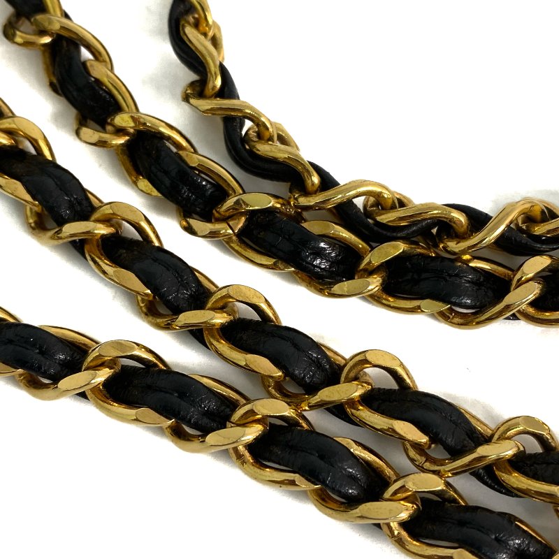 △ Chanel 香奈兒 Black Lambskin Gold Tone Metal Vintage Fringe Chain Shoulder Bag No.0 黑色小羊皮金色金屬鎖鏈肩背袋No.0 - 257023821-11