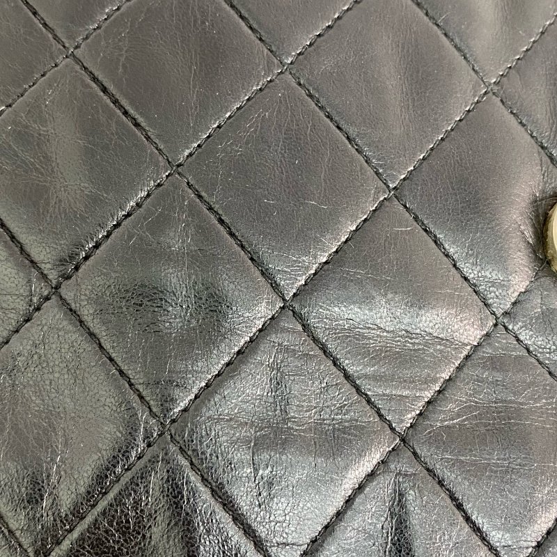 △ Chanel 香奈兒 Black Lambskin Gold Tone Metal Vintage Fringe Chain Shoulder Bag No.0 黑色小羊皮金色金屬鎖鏈肩背袋No.0 - 257023821-21